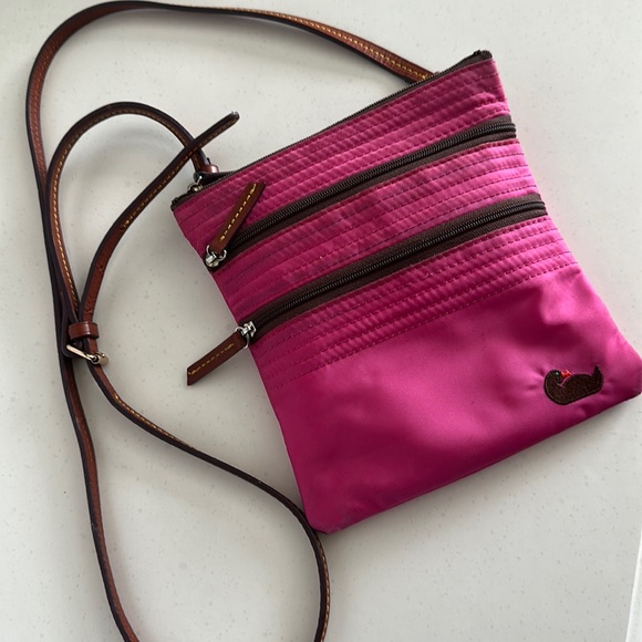 Dooney & Bourke Handbags - DOONEY & BURKE All Weather Pink Crossbody Triple Zip
